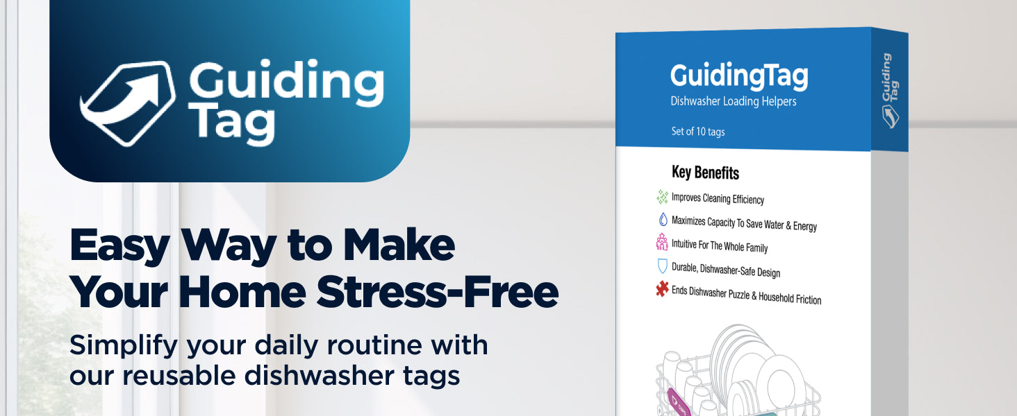 Dishwasher tags for kitchen organization
