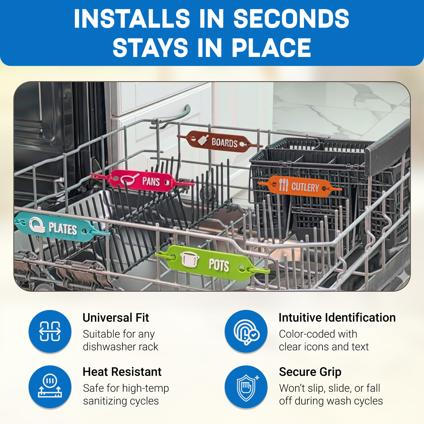 Dishwasher Loading Guide Signs for Kid Chores & Families