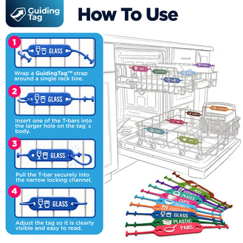 Dishwasher Loading Guide Signs for Kid Chores & Families